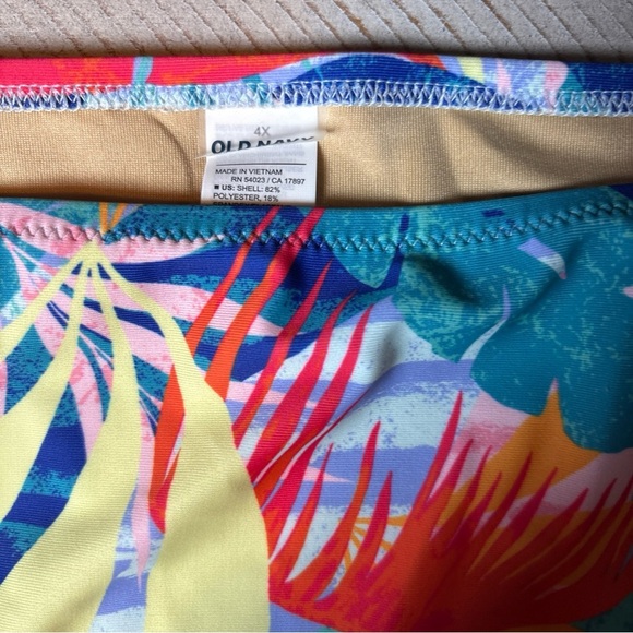 Floral Bikini Bottom Blue Red Yellow Pink Old Navy Woman's Size 4X NWT! - Picture 15 of 16